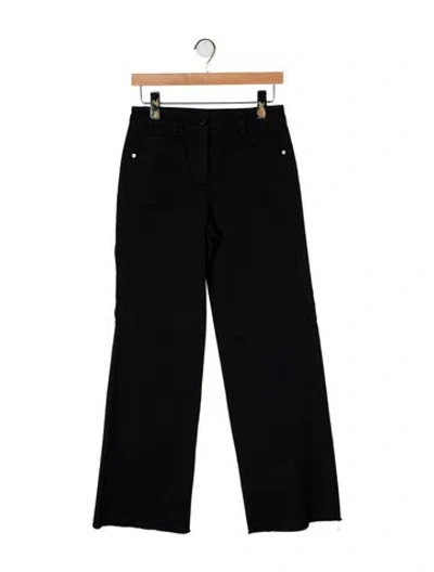 Pre-owned Twp High-rise Wide Leg Jeans In Black