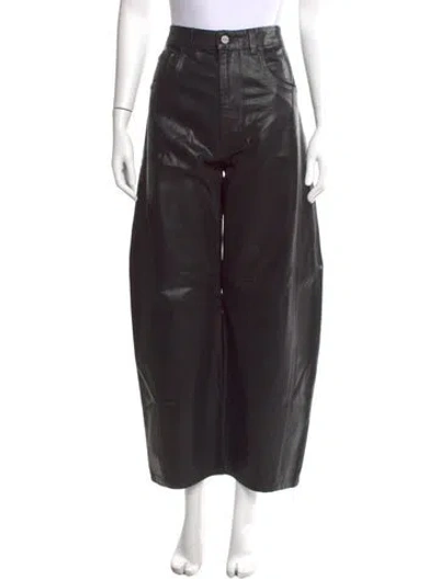 Pre-owned Twp High-rise Wide Leg Jeans In Black