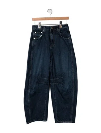 Pre-owned Twp High-rise Wide Leg Jeans In Black