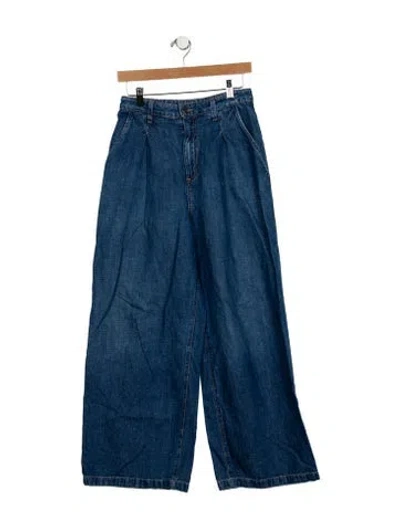 Pre-owned Twp High-rise Wide Leg Jeans In Blue