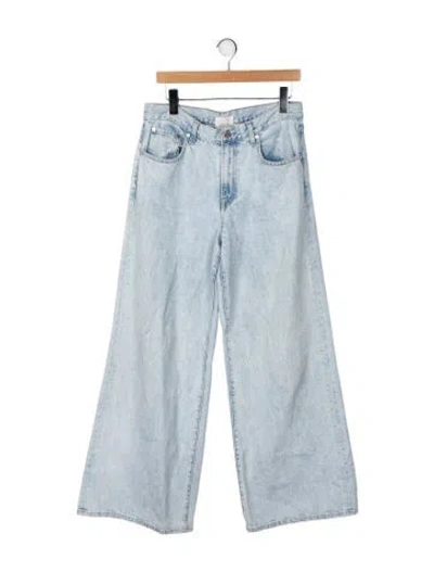 Pre-owned Twp High-rise Wide Leg Jeans In Blue