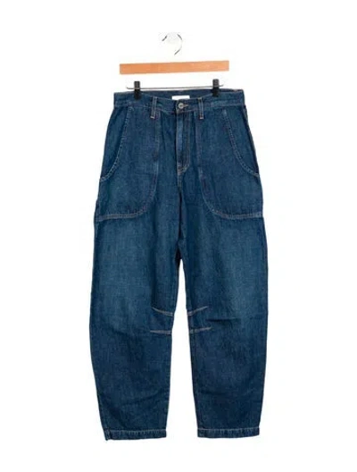 Pre-owned Twp High-rise Wide Leg Jeans In Blue