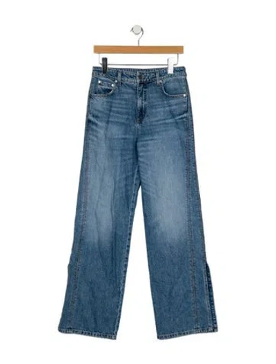 Pre-owned Twp High-rise Wide Leg Jeans In Blue