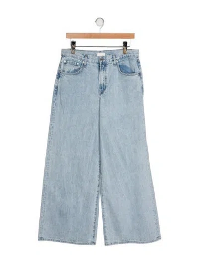Pre-owned Twp High-rise Wide Leg Jeans In Blue