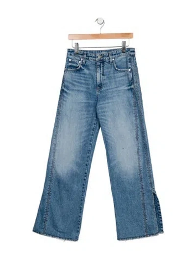 Pre-owned Twp High-rise Wide Leg Jeans In Blue