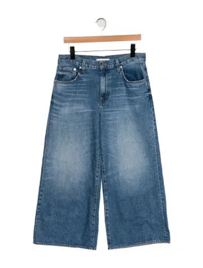 Pre-owned Twp High-rise Wide Leg Jeans In Blue