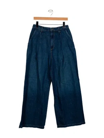 Pre-owned Twp High-rise Wide Leg Jeans In Blue