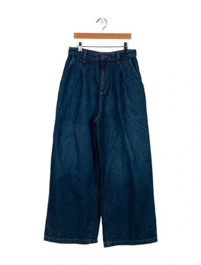 Pre-owned Twp High-rise Wide Leg Jeans In Blue