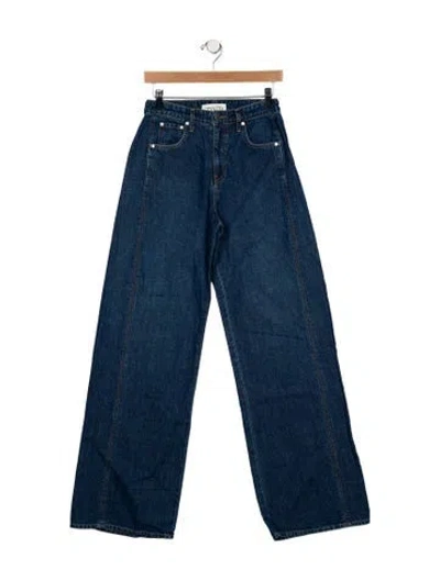 Pre-owned Twp High-rise Wide Leg Jeans In Blue