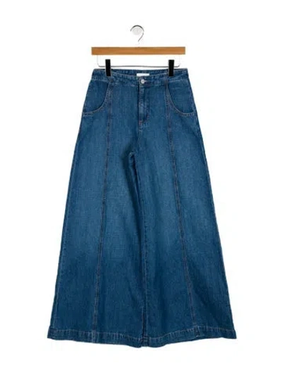 Pre-owned Twp High-rise Wide Leg Jeans In Blue