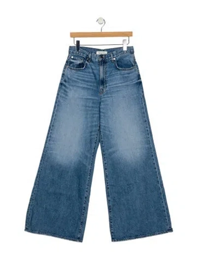 Pre-owned Twp High-rise Wide Leg Jeans In Blue