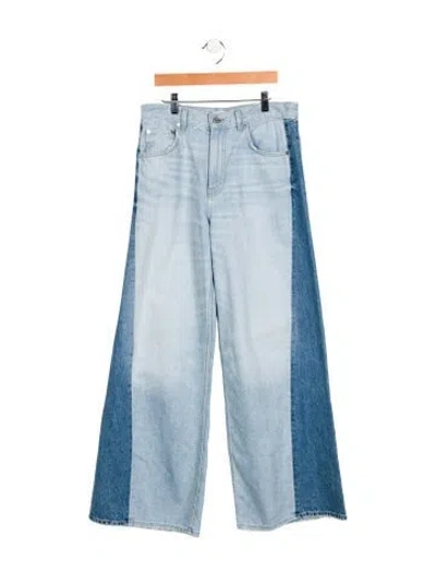Pre-owned Twp High-rise Wide Leg Jeans In Blue