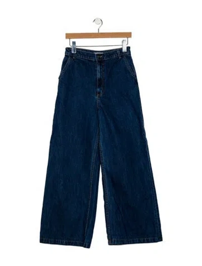 Pre-owned Twp High-rise Wide Leg Jeans In Blue
