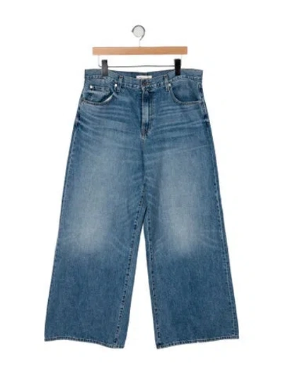 Pre-owned Twp High-rise Wide Leg Jeans In Blue