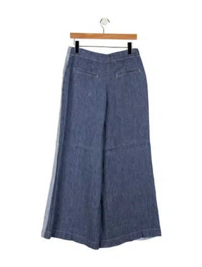 Pre-owned Twp High-rise Wide Leg Jeans In Blue