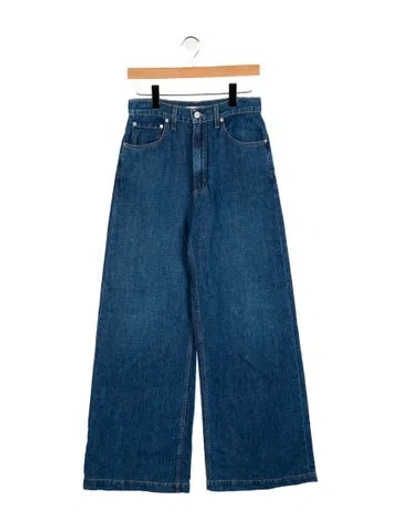 Pre-owned Twp High-rise Wide Leg Jeans In Blue