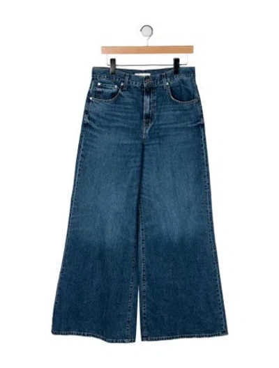 Pre-owned Twp High-rise Wide Leg Jeans In Blue