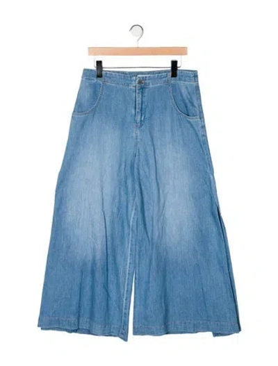 Pre-owned Twp High-rise Wide Leg Jeans In Blue