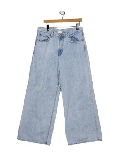 Pre-owned Twp High-rise Wide Leg Jeans In Blue