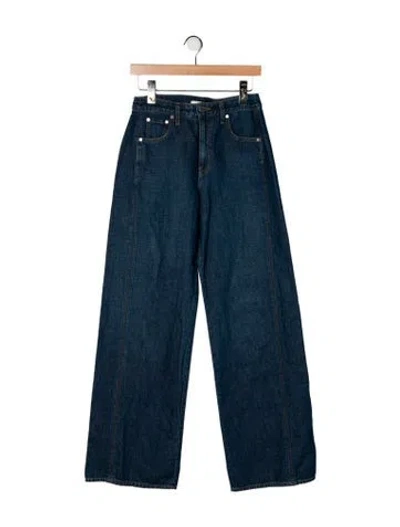 Pre-owned Twp High-rise Wide Leg Jeans In Blue
