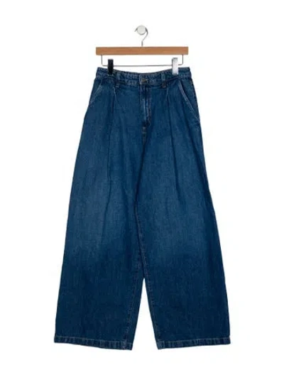 Pre-owned Twp High-rise Wide Leg Jeans In Blue