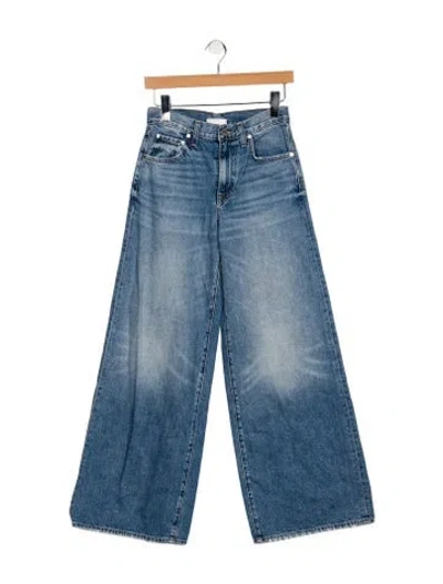 Pre-owned Twp High-rise Wide Leg Jeans In Blue