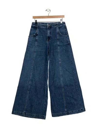 Pre-owned Twp High-rise Wide Leg Jeans In Blue