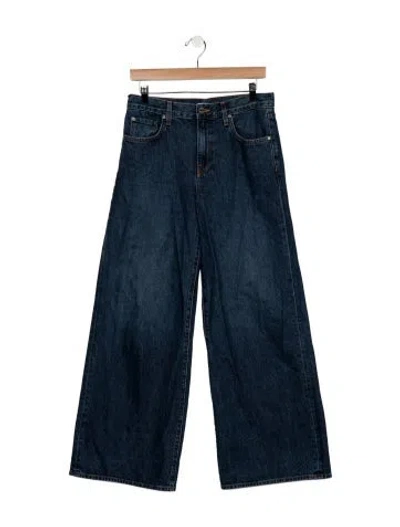 Pre-owned Twp High-rise Wide Leg Jeans In Blue