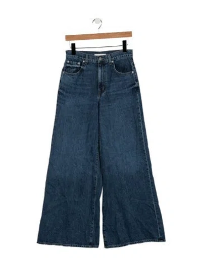 Pre-owned Twp High-rise Wide Leg Jeans In Blue