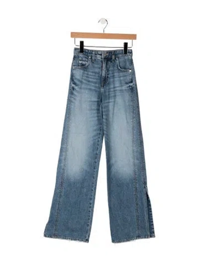 Pre-owned Twp High-rise Wide Leg Jeans In Blue