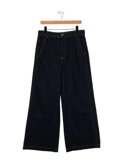 Pre-owned Twp High-rise Wide Leg Jeans In Blue