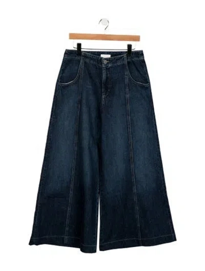 Pre-owned Twp High-rise Wide Leg Jeans In Blue