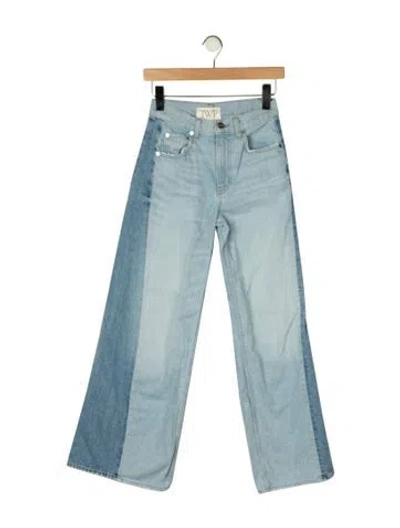 Pre-owned Twp High-rise Wide Leg Jeans In Blue