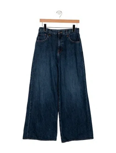 Pre-owned Twp High-rise Wide Leg Jeans In Blue