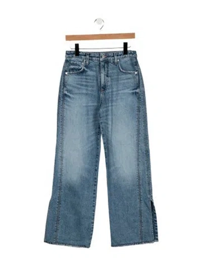 Pre-owned Twp High-rise Wide Leg Jeans In Blue