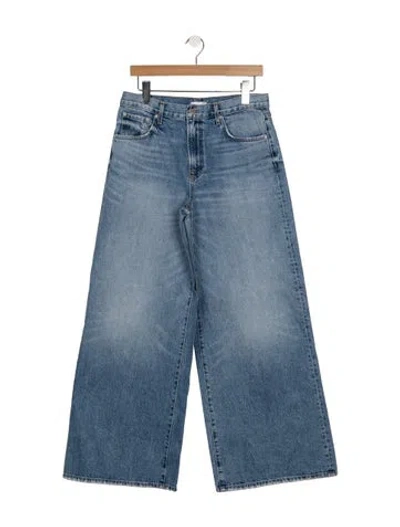 Pre-owned Twp High-rise Wide Leg Jeans In Blue