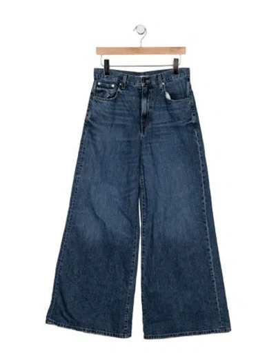 Pre-owned Twp High-rise Wide Leg Jeans In Blue