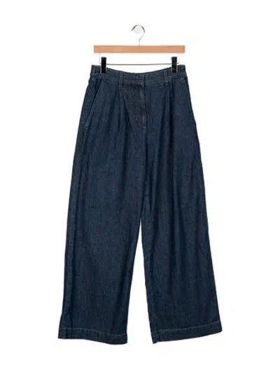 Pre-owned Twp High-rise Wide Leg Jeans In Blue