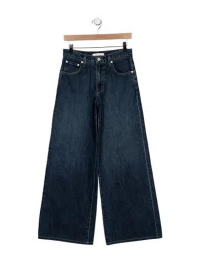 Pre-owned Twp High-rise Wide Leg Jeans In Blue