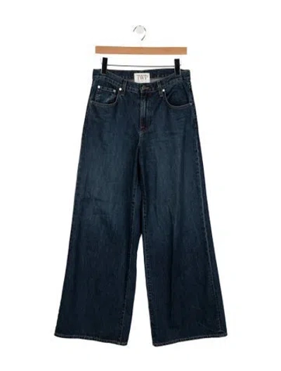 Pre-owned Twp High-rise Wide Leg Jeans In Blue