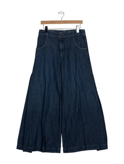 Pre-owned Twp High-rise Wide Leg Jeans In Blue