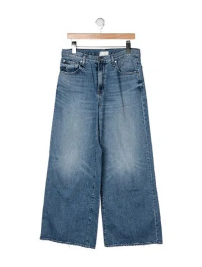 Pre-owned Twp High-rise Wide Leg Jeans In Blue