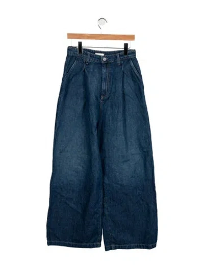 Pre-owned Twp High-rise Wide Leg Jeans In Blue