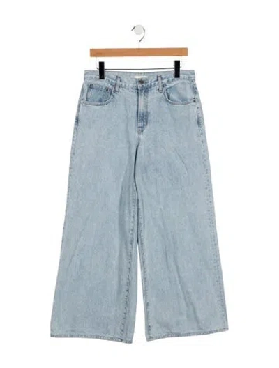 Pre-owned Twp High-rise Wide Leg Jeans In Blue