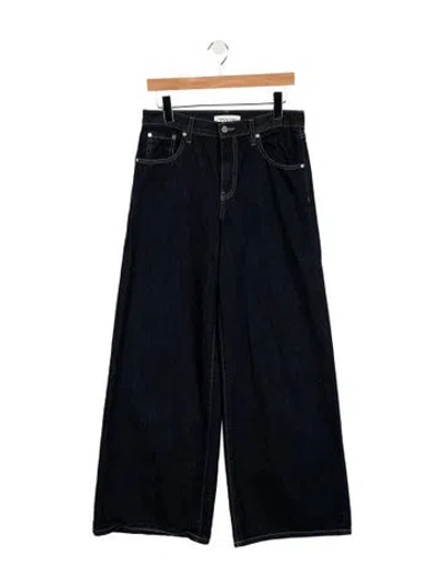 Pre-owned Twp High-rise Wide Leg Jeans In Blue