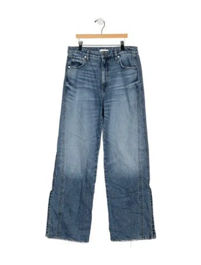 Pre-owned Twp High-rise Wide Leg Jeans In Blue