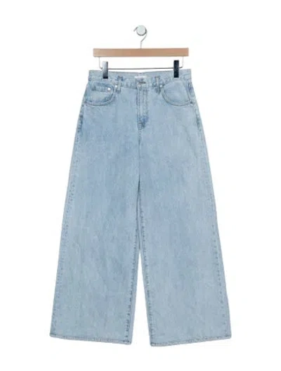 Pre-owned Twp High-rise Wide Leg Jeans In Blue