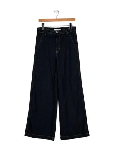 Pre-owned Twp High-rise Wide Leg Jeans In Blue