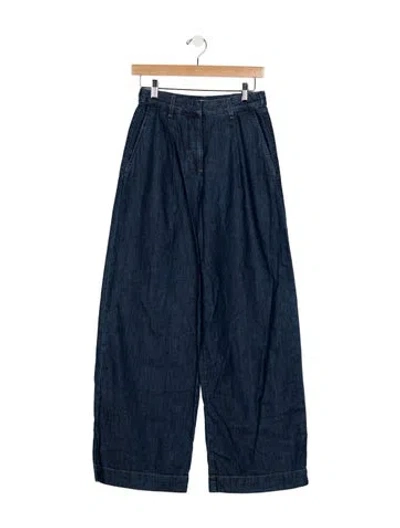 Pre-owned Twp High-rise Wide Leg Jeans In Blue