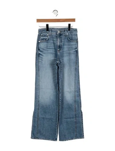 Pre-owned Twp High-rise Wide Leg Jeans In Blue